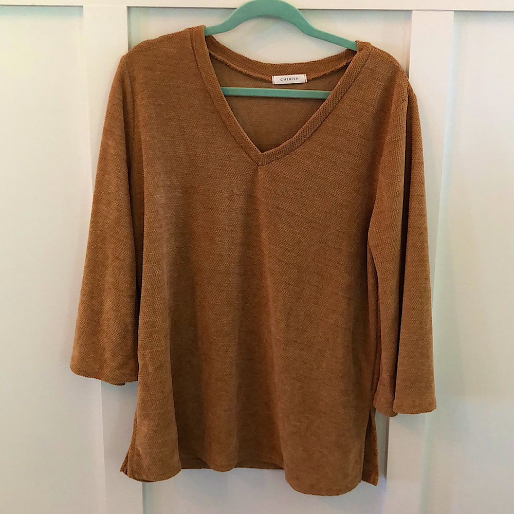 Camel/Mustard/Tan long sleeve top